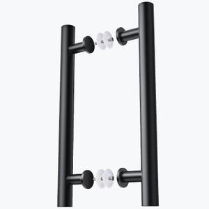 18″ Matte Black Barn Door Handles Heavy Duty Double Sided