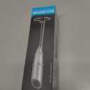 SIMPLETASTE Milk Frother Handheld Electric Foam Maker, Drink Mixer with Stainless Steel Whisk for Cappuccino, Bulletproof Coffee, Latte, Gray, with Stand, Battery Operated