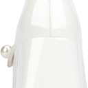 GOTOGO Women's Mary Jane Shoes (8.5, White Patent)