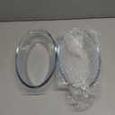 Small Casserole Dishes Oval 2 Pack, 23oz Glass Au Gratin Baking Dish, Individual Oval Baking Pan for Oven Microwave Air Fryer, 1 or 2 Person Servings, Bakeware Clear Prep Bowls with Handle