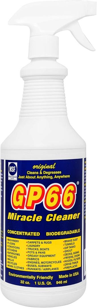 GP66 Green Miracle Cleaner Super Size! (32 oz.) Powerful American Made Heavy Duty All Purpose Cleaner Cleans Over 1,000 Surface Types