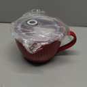 Red Ceramic Soup Bowl with Handle & Lid, 24oz Jumbo Soup Mug - Microwave & Dishwasher Safe Ceramic Ramen Bowl for Soup, Oatmeal, Salad (1 Pack), Red 