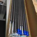 8 Universal Trampoline Enclosure Net Poles, Trampoline Poles Replacement and Hardware Fits 8 Straight Poles Round Frame