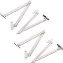 4 Pcs Stainless Steel Folding 180 Degree Lid Support Hinges Lid Stay for Furniture Cabinet Cupboard Door