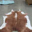 AROGAN Premium Faux Cowhide Rug 6.2 x 5.2 Feet, Sturdy and Large Size Cow Print Rugs, Suitable for Bedroom Living Room Western Decor, Faux Fur Animal Cow Hide Carpet, Brown (Large - 75"x62"(6.2x5.2ft))
