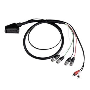XTPTFABS Female RGB Euro SCART to 4 RGB BNC and 2 RCA Adapter Audio Video Gaming Cable, Use for Sony PVM BVM Series Monitors,JVC Series TM-H1750CG TM-H1950CG Monitor, Neo Geo CD Console etc