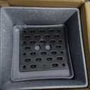 24" Tapered Tall Planters for Outdoor Plants with Tray&Shelf, Gray, 23.6"H x 10.2"W x 10.2"W