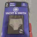 Yacht And Smith Mens Cotton White Brief Size Medium 10-12 - Mens Underwear,  3 Pack