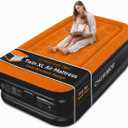 CHERIMOR Twin XL Air Mattress with Built-in Pump, 80" Extra Long, Reinforced Support Design, Stable & Durable, 500 lbs Capacity, 2-Min Fast Inflation, Portable Blow Up Bed for Home Guests & Travel