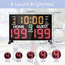 Electronic Basketball Scoreboard with Buzzer, Digital Scoreboard with Remote,Portable Score Keeper Battery Powered Score Board for Sports Games