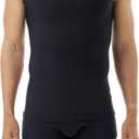 Underworks Mens Microfiber High Performance Compression Tank for Workouts, Sports Training and Shaping 473 (Large, Black)