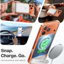 TORRAS Strong Magnetic & Seamless Stand for iPhone 17 Pro Case, Fit for MagSafe, Militray Grade Protection, Camera Control, Built-in Kickstand Slim Case for iPhone 17 Pro Cover, Anti-Yellowing Clear
