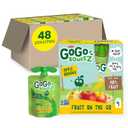 GoGo squeeZ Applesauce and Fruit Puree, Apple Banana, 3.2 oz (Pack of 48), Unsweetened Fruit Snacks for Kids, Gluten Free, Nut Free and Dairy Free, BPA Free Pouches (Packaging May Vary) (EXP 08/06/29)