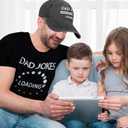 Dad Jokes Hat for Dad Papa Fathers Day Birthday Gifts for Men Dad from Daughter Son - Funny Black Dad Baseball Cap (One Size)