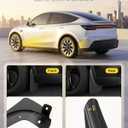 3W Mud Flaps for Tesla New Model Y Juniper 2025 2026 Standard/Premium Model Accessories, Protect Paint, No Drilling Required, All-Weather Mud Guard Body Kits Splash Guard, Black (Set of 4)