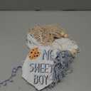 DCJHFJ Cookies One Sweet Boy High Chair Banner for Cookies Theme 1st Birthday Party Decorations with Birthday Hat (Blue Brown White)