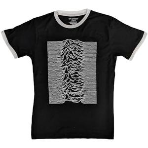 Joy Division Ringer T Shirt Unknown Pleasures Logo Official Unisex Black size XL