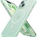 TORRAS Magnetic for iPhone 15 Case iPhone 14 Case 6.1 inch, Compatible with MagSafe, Military Grade Drop Tested, Shockproof Hard Back Soft Edge Slim Protective Case for iPhone 15, Green