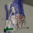 CCINEE 6PCS Blue Christmas Stockings with Wooden Name Tags,18 Inch Large Plush Personalized Xmas Hanging Stocking with Plush Cuff for Christmas Tree Wall Fireplace Home Decoration