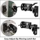 WellMade Thumb Gate Latch Heavy Duty,Self Locking Door Latches and 9" Handle Kit,Steel Gate Lock Hardware for Wooden/Vinyl Fence Swing Outdoor Gate,Black with Screw