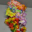 50 PCS Soft Hawaiian Leis Luau Party Decorations Tropical Favors Lei Flower Hair Clip, Headbands and Wristbands Perfect for Your Hawaii Luaus Party