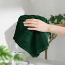 Jacquotha 2-Pack Hand Towels (Forest Green) Ribbed Kitchen & Bathroom Premium Cotton Towels 13 x 29, Soft and Quick Drying 480 GSM