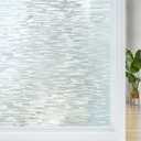 Haton Window Privacy Film, Frosted Glass Film, Sun Blocking Static Cling for Bathroom & Office, Heat Control Anti Glare Removable, UV Rejection Non-Adhesive Covering for Home, 29.5" x 118.1" (Pure)