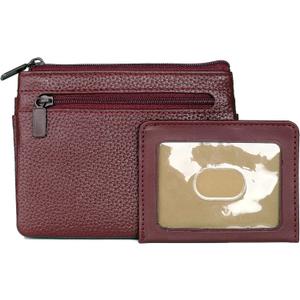 Julia Buxton Hudson Pik-Me-Up Large ID Coin/Card Case Red