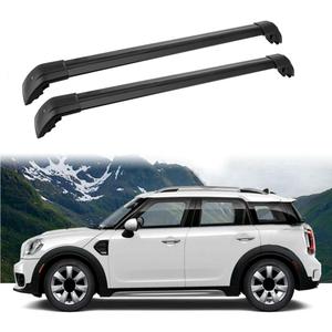 MotorFansClub Roof Rack Cross Bars Fit for Mini Cooper Countryman 2011 2012 2013 2014 2015 2016 2017 2018 2019 2020 2021 2022 Luggage Cargo Rack(Black)