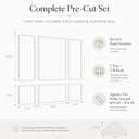 Pre-Cut Wall Molding Kit: Ready to Assemble Paintable Wainscoting Panels