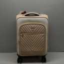 LOVEVOOK Carry On Luggage 22x14x9 Airline Approved,20 Inch Carry-on Suitcase for Women,Softside Suitcases with Wheels,Rolling Checked Luggage with TSA Lock,Lightweight Travel (Rice White-Khaki)