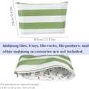 Empty Mahjong Tile Bag 3PS - Stripe American Mahjong Carrying Set Tote Bags for Tiles and Racks Storage (Case Only)