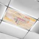 Fluorescent Light Covers for Ceiling Lights Inspirational Quotes Magnetic Light Filters 1 Pack 4x2 ft Heart Shape Wood Grain Ceiling Light Cover for Classroom Office School Home Drop Lamp Decor