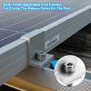 uxcell 10pcs Solar Panel End Clamp, Aluminum Z Brackets for Solar Panels Solar Mounting Brackets Kit for Solar Panel Pv Mounting System Accessories (32-50mm)