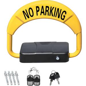 ORIENTOOLS Automatic Remote Control Parking Lock, Folding Parking Barrier Batteries Not Included, 98ft Private Car Parking Latch Space Lock Parking Blocker for Home, Business, Office & Commercial Use
