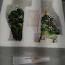 Hausse 2 Pack Christmas Ceramic Tree Night Lights, Decorative Xmas Tree Nightlight with Lamp, Multicolor Bulbs & 360 Degree Swivel Plug with ON/Off Switch for Home Bathroom Bedroom Decor