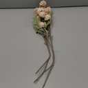 10 Pcs Artificial Flowers Pompon Mum Fake Flowers, Faux Small Mini Chrysanthemum Flowers, Realistic Faux Flowers for Room Decor Aesthetic, Living Room Farmhouse House Decor, Beige