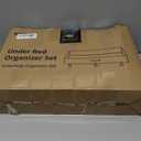 6 Inches Under Bed Storage with Wheels Pack of 2, Underbed Shoe Storage Container Bin with Clear Lid Cover, Rolling Under Bed Drawer Storage Bag Basket for Shoe Organizer Sheet Sweater - White