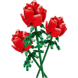 Roses Building Sets for Kids, Toy Flower Bouquet Gift for Girl Friend Birthday Christmas and Valentine's Day