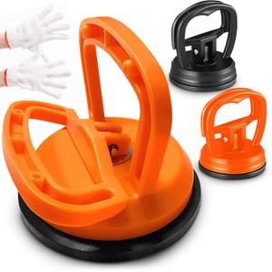 Suction Cup Dent Puller Kit – 3 Pcs (One Large 4.6in and Two Small 2.2in) Dent Puller Suction Cup for Car with Gloves – Comfortable Grip, Pulling Power up to 172 lbs | Works with Glass and Ceramics