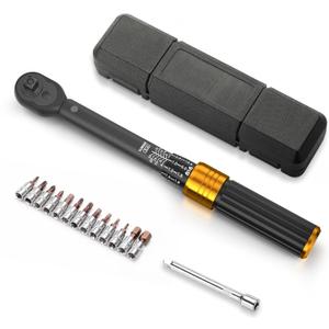 HENMI Bike Torque Wrench Set 1/4-inch Drive Click Torque Wrench Set, Dual-Direction Adjustable 72 Tooth Click Torque Wrench2-24 Nm/17.7-212.5 in-lb