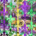 Mardi Gras Tinsel Backdrop 2 Pack Mardi Gras Metallic Fringe Curtain Purple Gold Green Color Foil Backdrop Party Streamer Mardi Gras Photo Booth Props for Carnival Bithday Party Decoration, 3.3x6.6ft