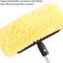 Buyplus 5-12 Foot (20 ft Reach) Car Wash Brush with 12-Inch Soft Bristle, On/Off Switch Telescopic Car Truck Boat Washing Brush with Hose Attachment for Cleaning RVs, House Siding, Floors and More!