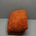 Bedsure Gentlesoft Sherpa Fleece Throw Blanket for Couch - Fluffy & Cozy Cable Jacquard Tufted Throw for Women Gift, Thick and Warm Christmas Blanket for Winter, Orange, 50x60 Inches