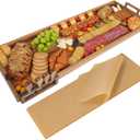 Large Charcuterie Board with Cheese Knife Set, 36 x 12 Inch Acacia Wood Large Serving Tray with Handles, Long Wooden Serving Board with 30Pcs Wax Paper, 3ft Extra Long Cheese Board
