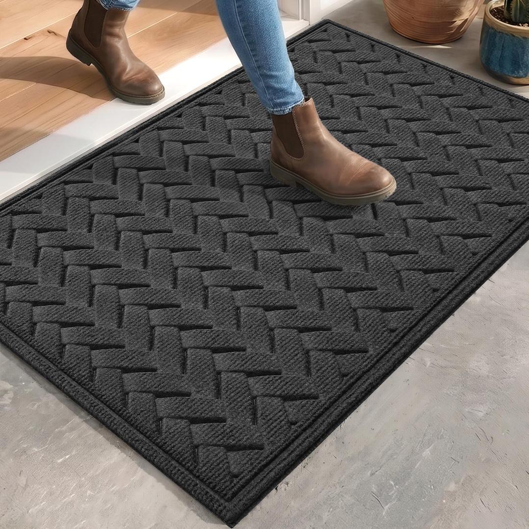 DEXI Front Door Mat Outside Entrance 24x36 Heavy Duty Entry Floor Doormat