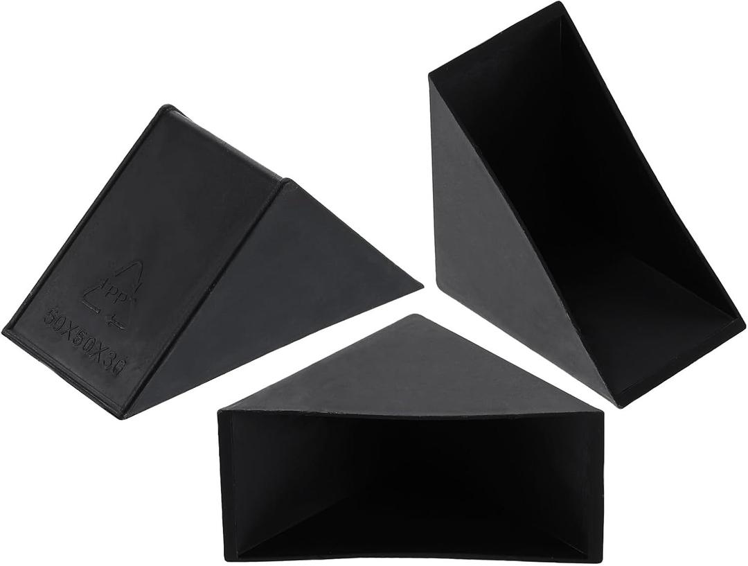 uxcell 20Pcs Plastic Corner Protectors 30x67mm Right Angle Shape Glass Corner Guards Cushion for Corner Protection of Glass, Mirror, Tile, Black