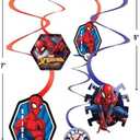 Spider-Man™ Webbed Wonder Swirl Value Pack - Set of 12 - Ultimate Party Decoration Kit, Eye-Catching & Easy Setup Swirl Decor