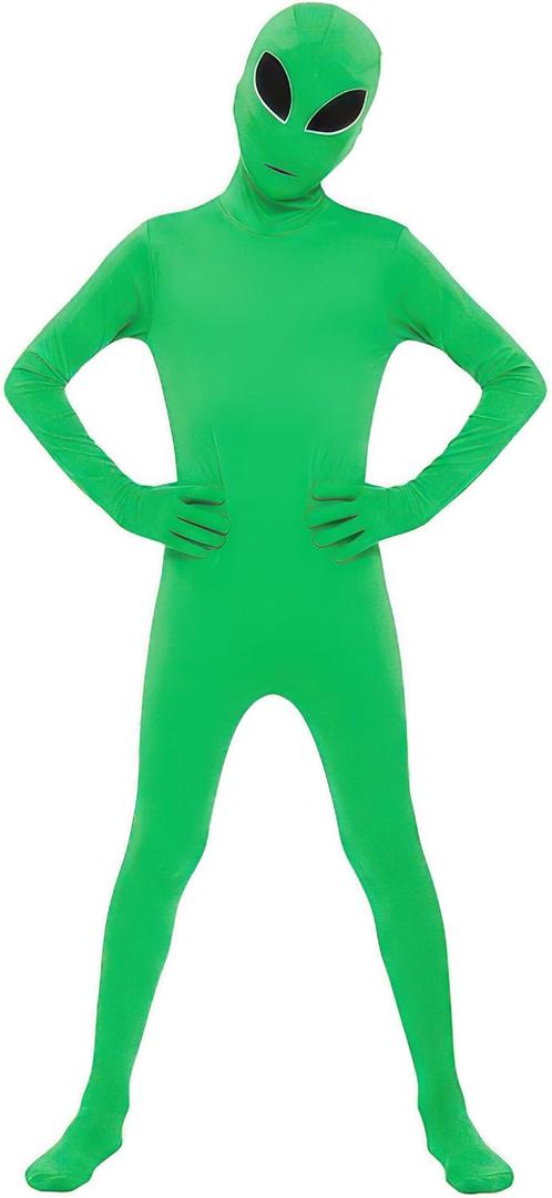 Morphsuits Alien Costume Kids, Green Alien Costumes for Boys, Boys Halloween Costume, Halloween Costumes for Kids (Medium)