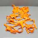 Kaei & Shi Strappy Harness, All Adjustable, Underwire Racerback, 4pc Garter Set (0-2, Orange)